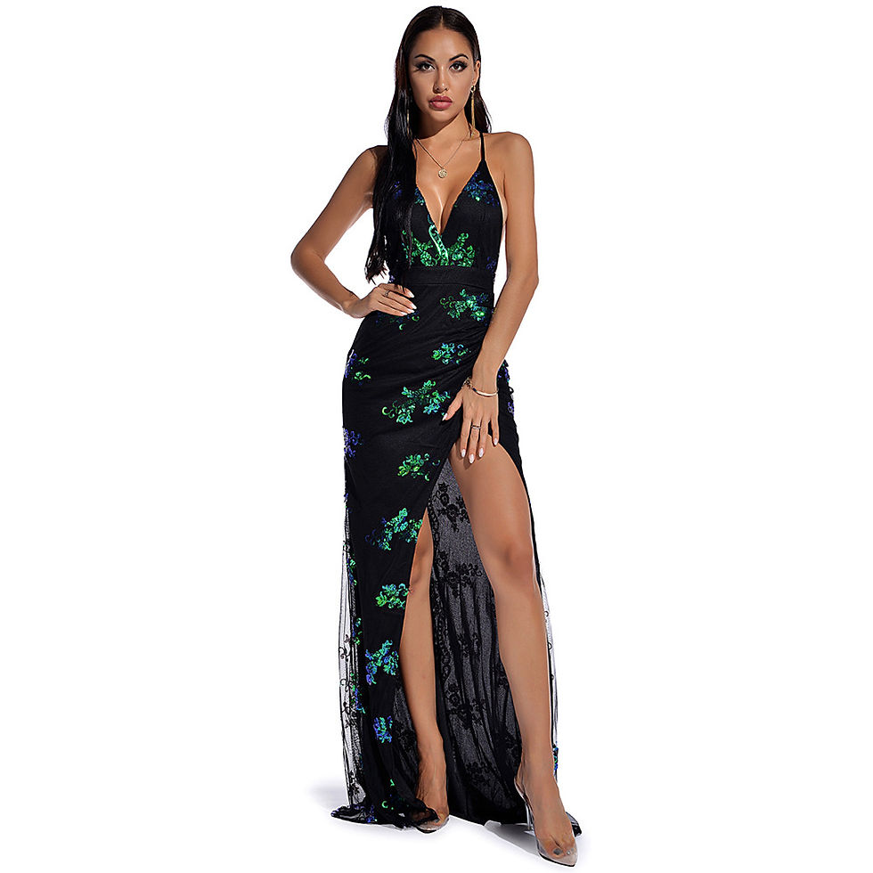 Thumbnail: Sequined A-Line Maxi Dress