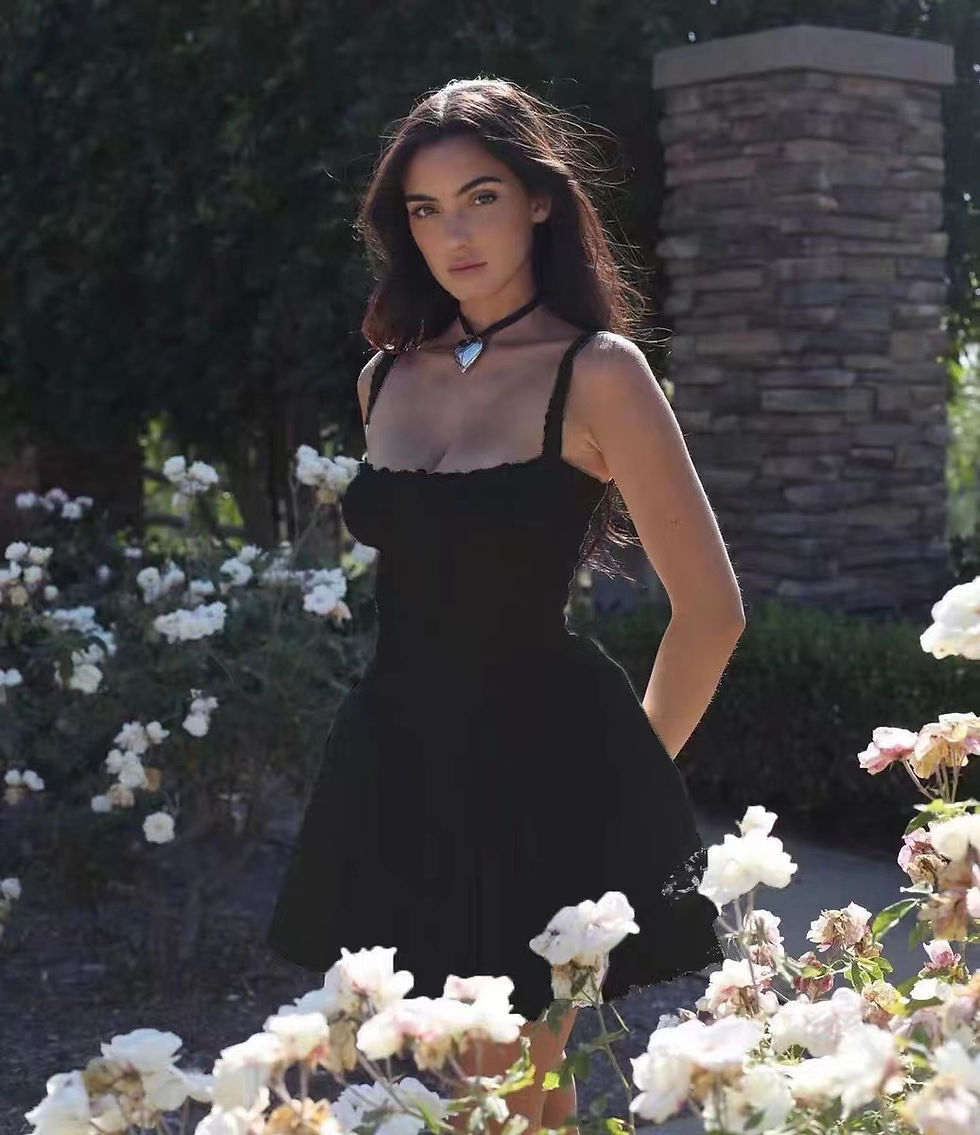 Thumbnail: L’Aube Parisienne – French Pure Cotton Sling Waist Lace-Up Performance Dress