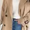 Thumbnail: French Elegance Long Sleeve Cotton Trench Coat