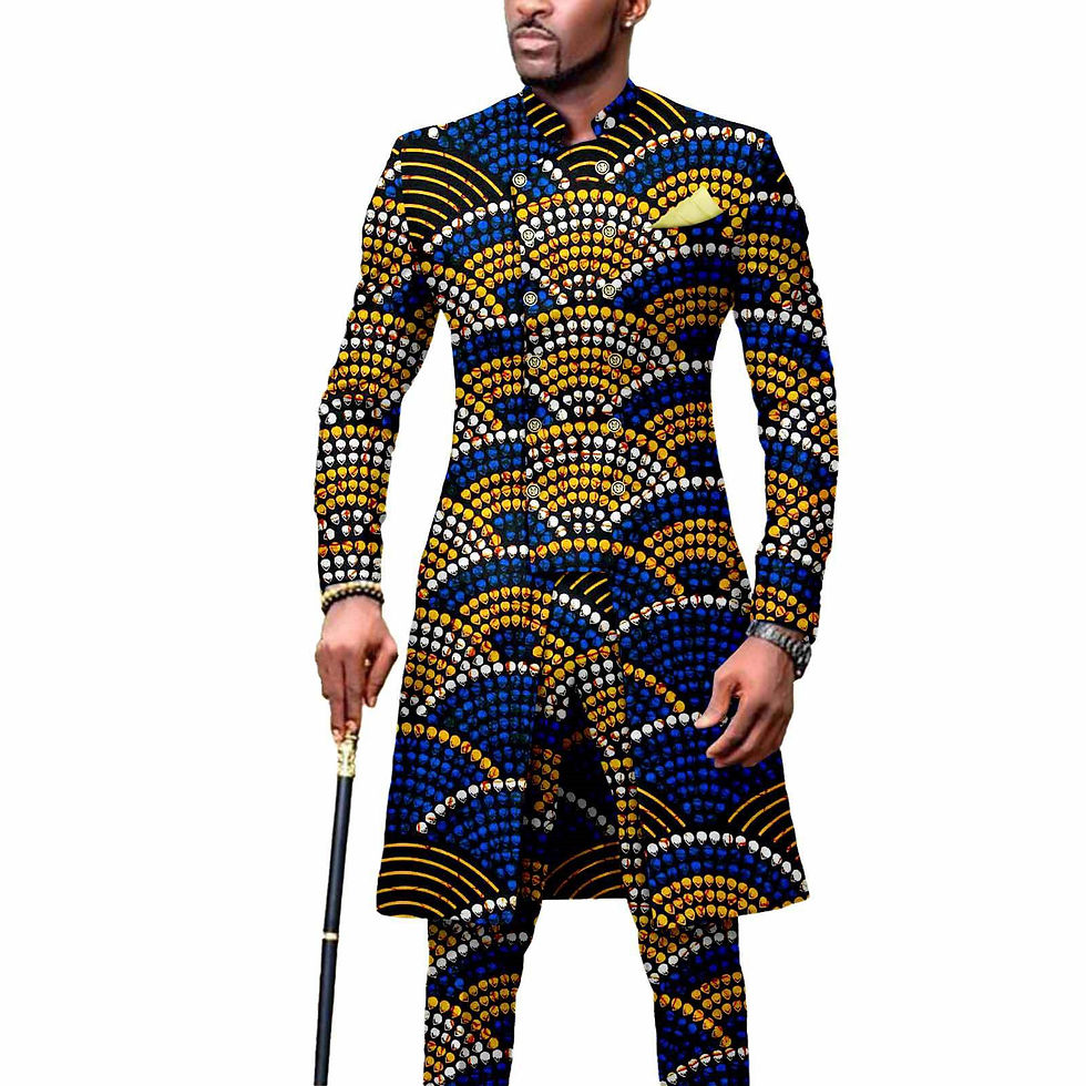 Thumbnail: Slim Two-Piece African Suit