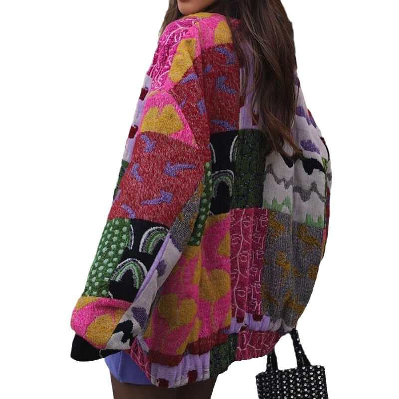 Thumbnail: L’Héritage Géométrique – Loose Geometric Printed Performance Sweater Coat