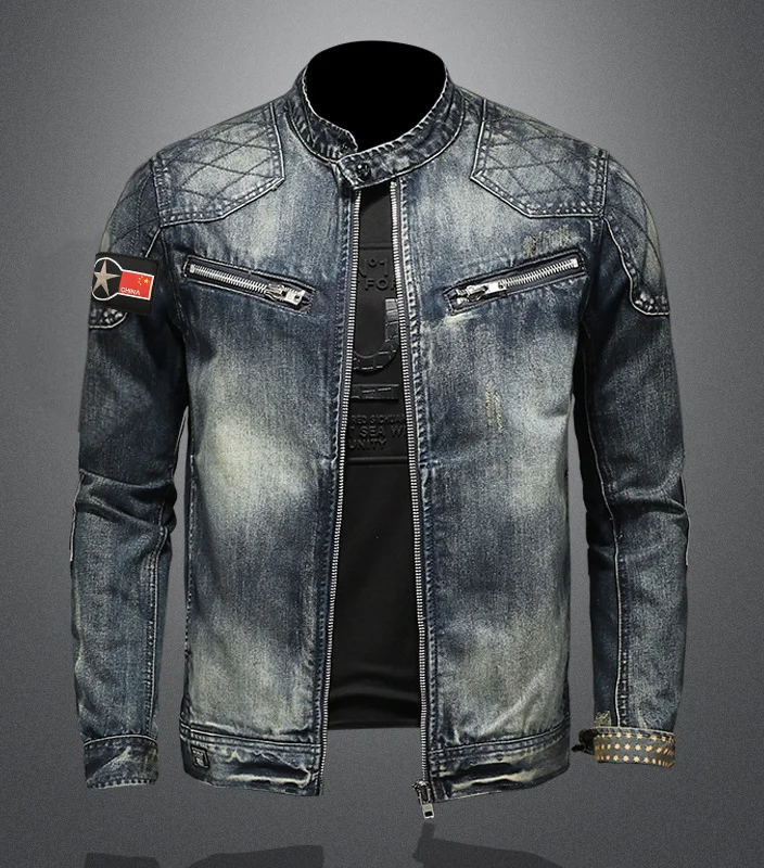 Retro Denim Jacket - Embrace vintage style with this classic denim jacket, perfect for adding a timeless edge to your wardrobe.