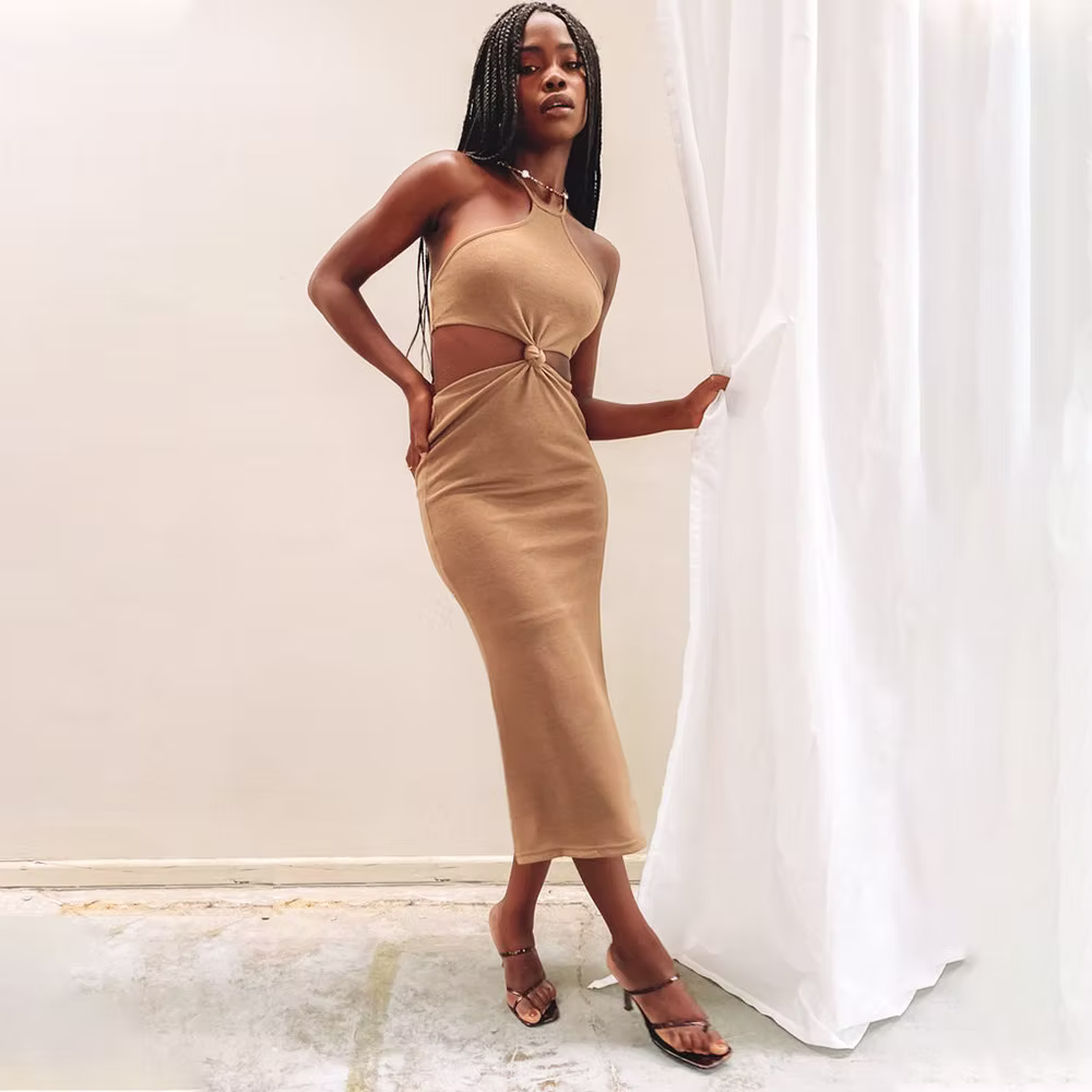 Halter Neck Strapless Dress