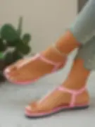 Pearl Bead T-Strap Flip Flop Sandals
