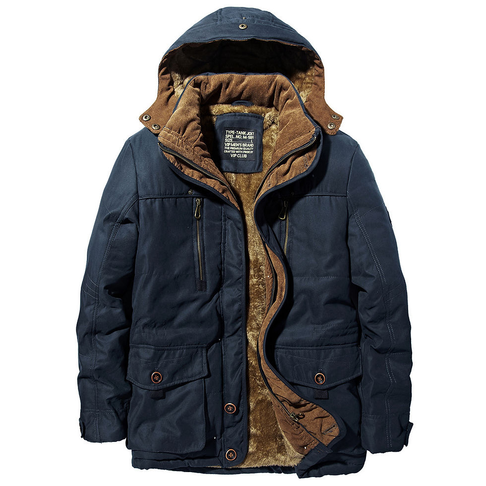 Nordic Kinetic – Velvet-Finish Padded Thermal Jacket
