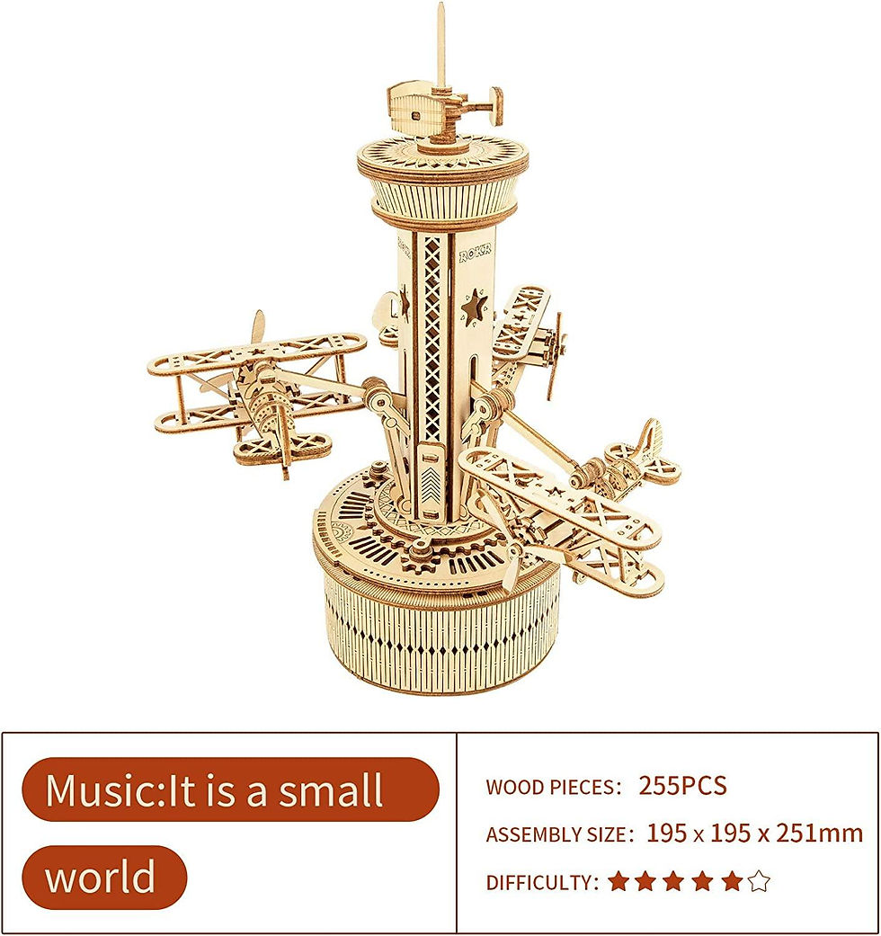 Thumbnail: Rokr Musical Airplane Control Tower DIY Model Kit