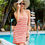 Thumbnail: Striped Color Knit Beach Dress