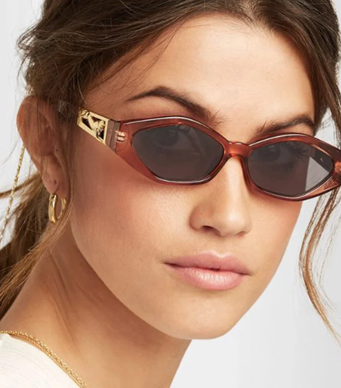 Retro Polygon Cat Eyes Sunglasses – Elevate Your Look with Vintage Charm and Modern Style