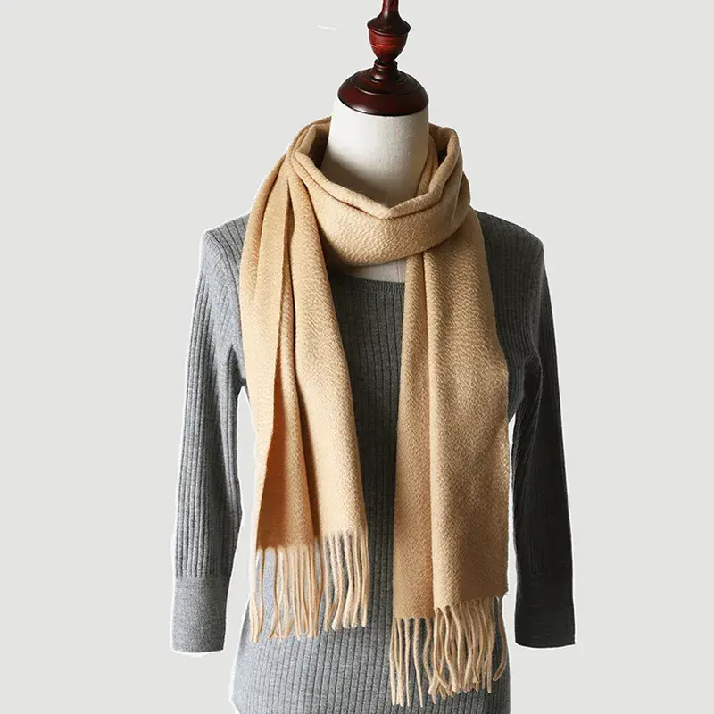 Water-Ripple Pure Cashmere Scarf