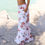 Thumbnail: Linen Print Pocket Tight Pencil Long Skirt