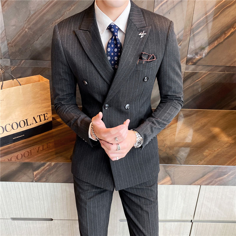 Thumbnail: Double Breasted Striped Suit