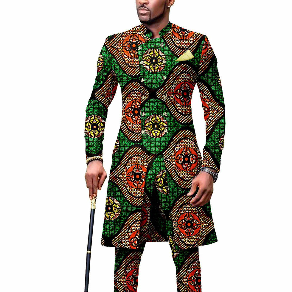 Thumbnail: Slim Two-Piece African Suit