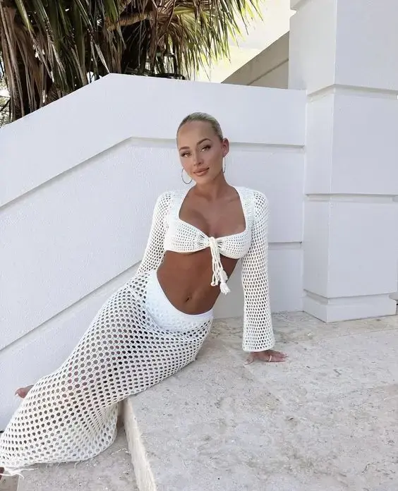 Thumbnail: Lace Two Piece Summer Dress Set