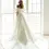 Thumbnail: Ethereal Elegance White Satin Slim Tail Wedding Dress
