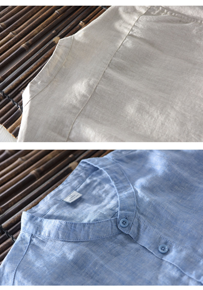 Thumbnail: Breathable Cotton Linen Shirt