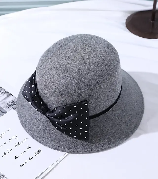 Fashionable French Vintage Bow Fedora Hat – Classic Elegance for Modern Styles
