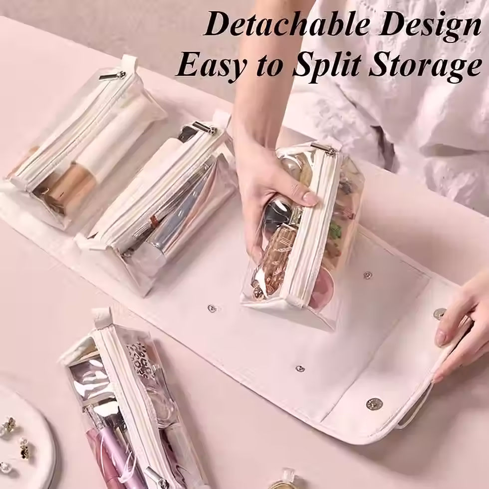 Thumbnail: L’Organisateur Modulaire – Foldable 4-Compartment Travel Beauty Case