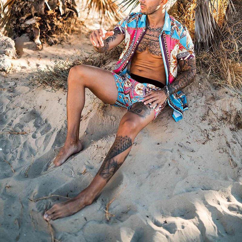 Thumbnail: L’Aube Tropicale – Hawaiian Print Two-Piece Suit
