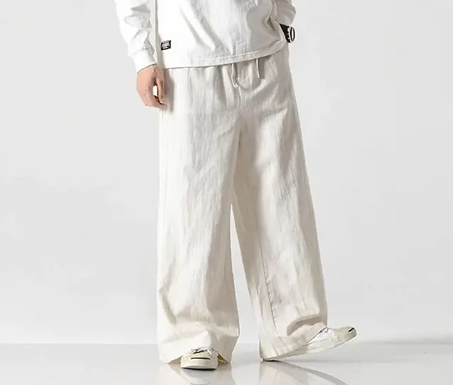 French Style Linen Pants for Men - Embrace classic French fashion with these stylish linen pants, perfect for a comfortable and effortlessly chic look