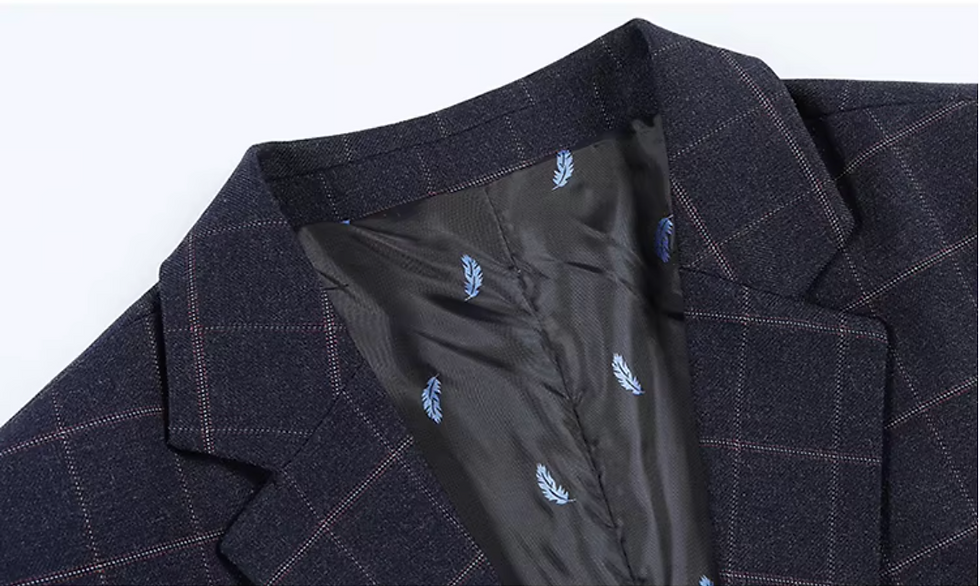 Thumbnail: Italian Slim Fit Plaid Blazer
