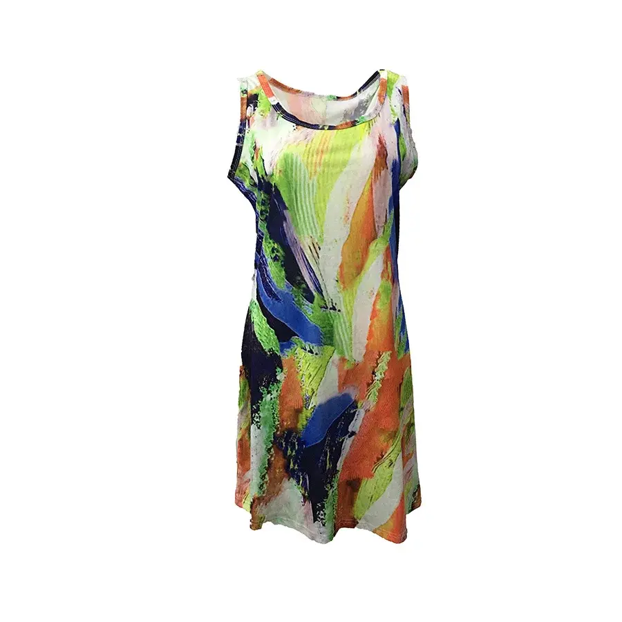 Thumbnail: Nautical Graffiti Print Sleeveless Dress