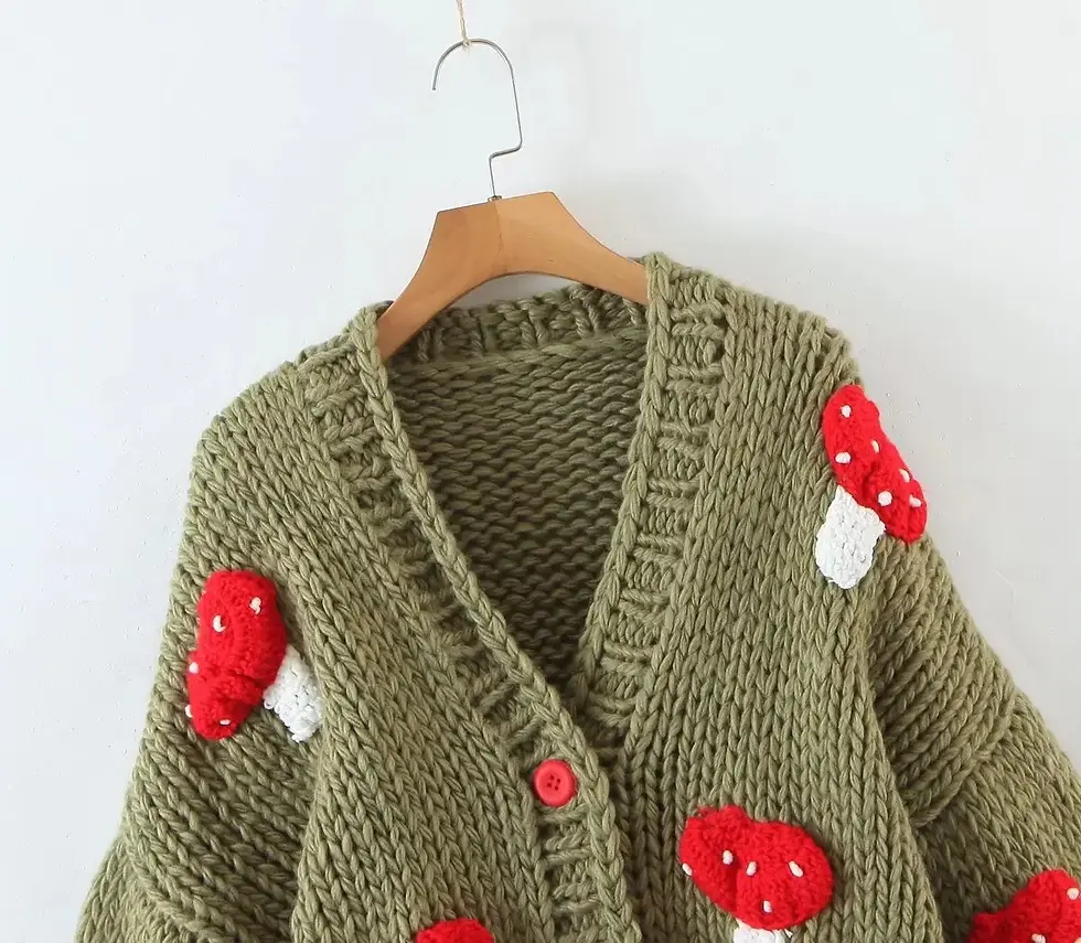 Thumbnail: Mushroom Crochet Cardigan