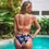 Thumbnail: Front Cross Lace-Up Two-Piece Bathing Suit
