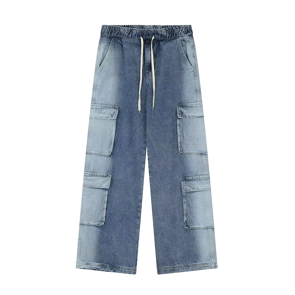 Thumbnail: VintageUtility – Artisan High-Rise Statuesque Multi-Pocket Denims
