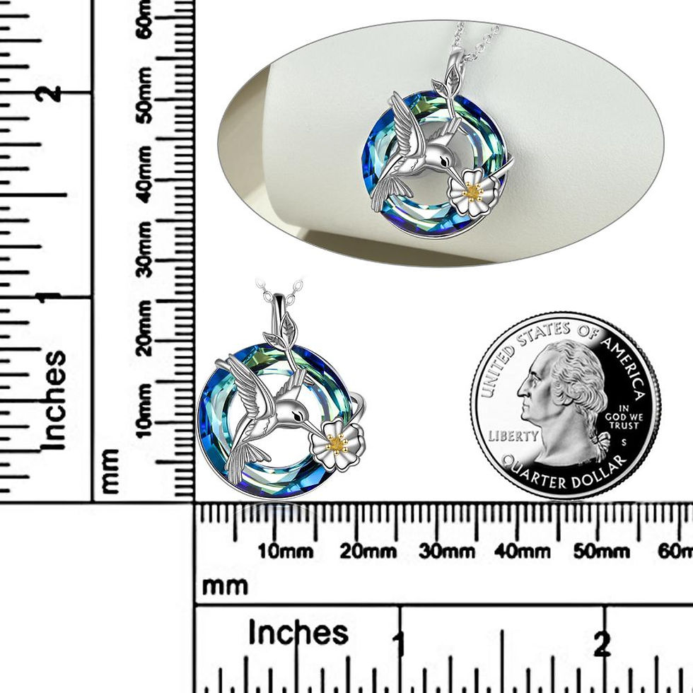 Thumbnail: Hummingbird Crystal Urn Necklace