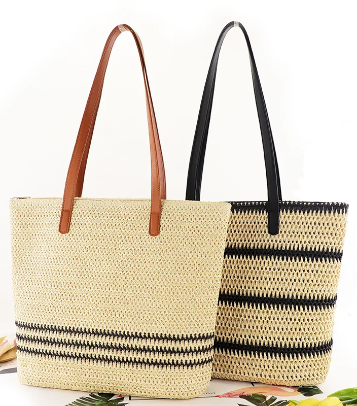 Stylish woven straw shoulder bag, perfect for summer and beach outings. Lightweight and eco-friendly, this versatile bag adds a touch of natural elegance to any outfit.
