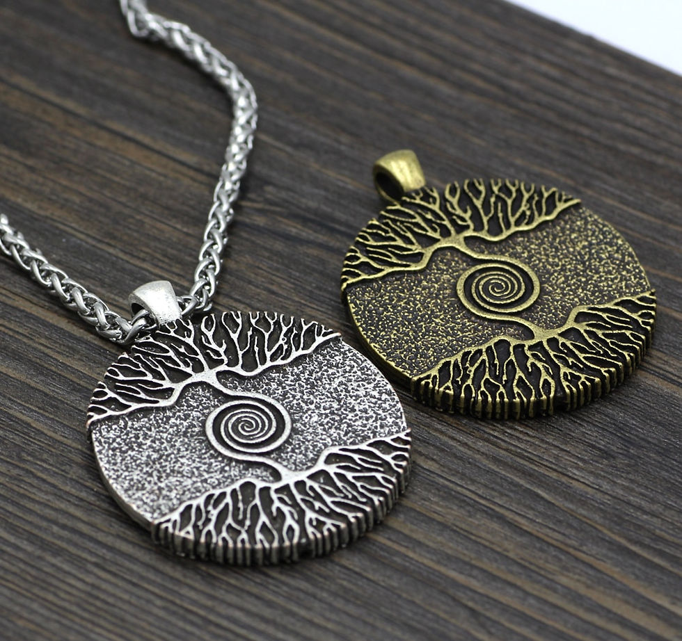 Thumbnail: World Tree Double-sided Pendant Necklace