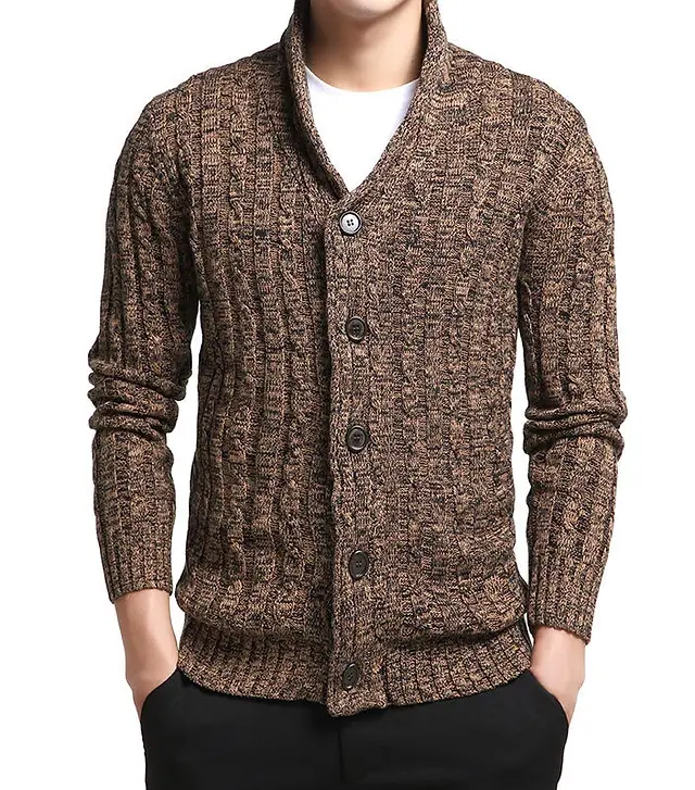 Lightweight Knit Cotton Cardigan: A Versatile Layering Piece for Men