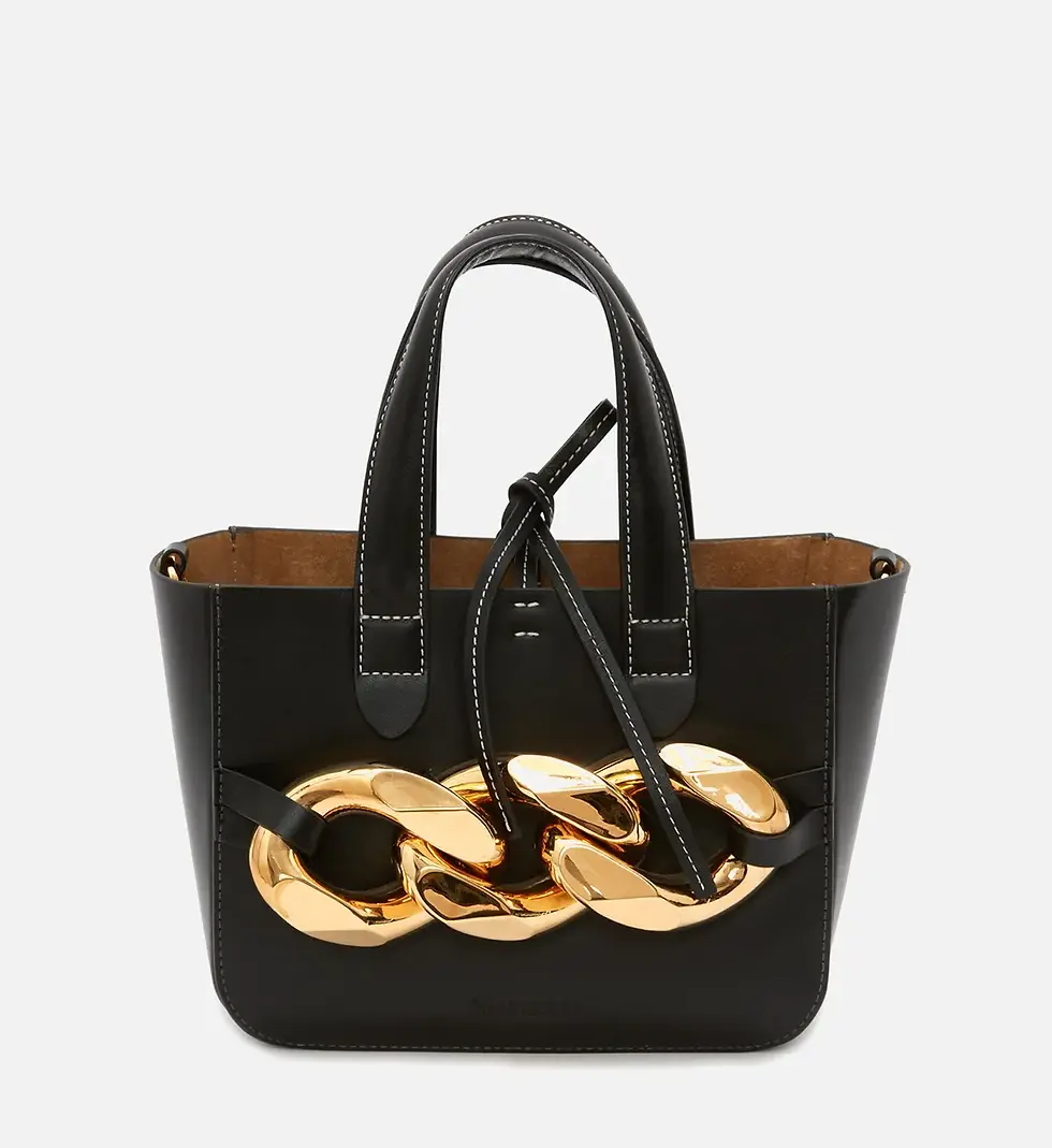 AuraLink – Luxe Chain-Link Cowhide Handbag