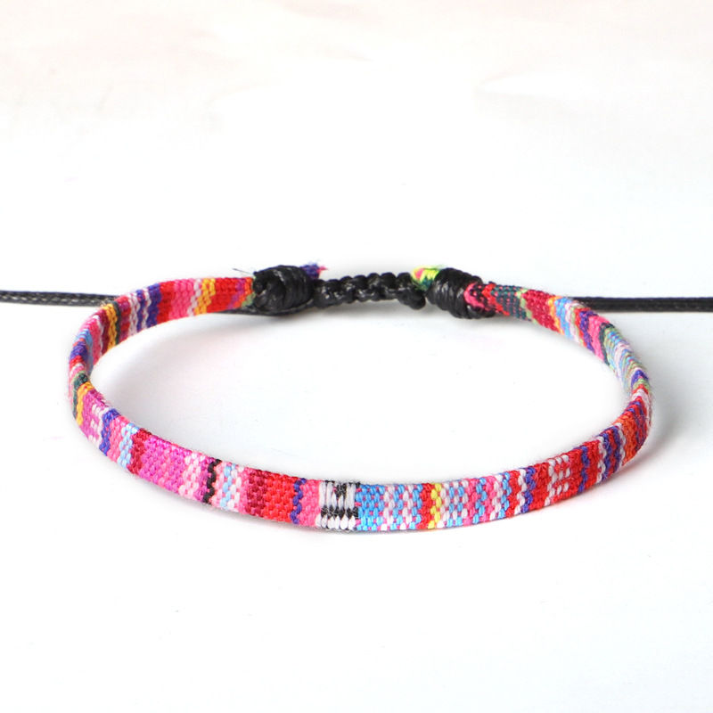Thumbnail: Hand-Woven Rainbow Anklet