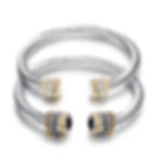 Le Bouclier Mythique – Two-Tone Vintage Gold Bangle