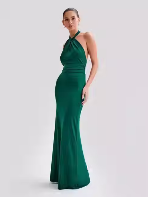 Bodycon Halter Maxi Dress