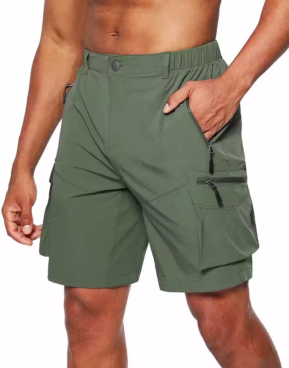Thumbnail: Multi-Pocket Cargo Zipper Shorts