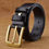 Thumbnail: Retro Brass Pin Buckle Leather Belt