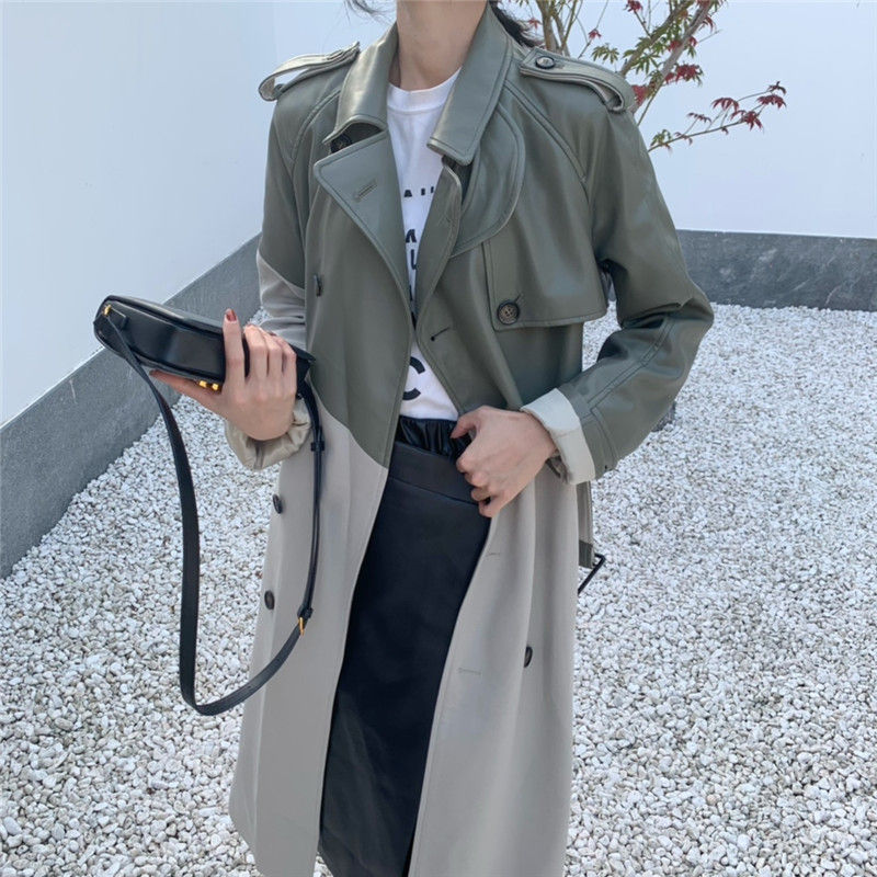 Thumbnail: L’Héritage – Belted Double-Breasted Wool-Gabardine & Leather Trench Coat