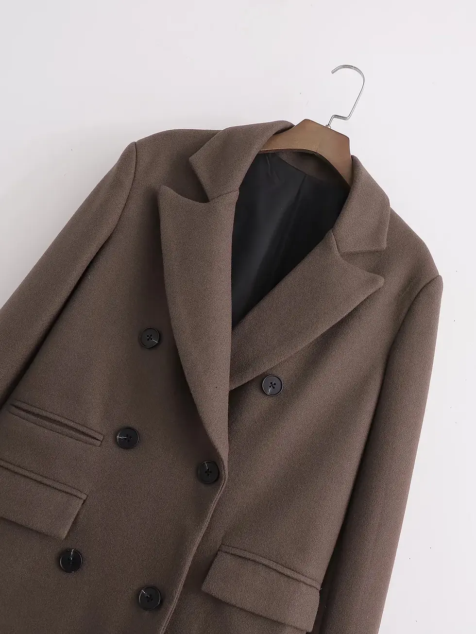 Thumbnail: Double-Breasted Slim Coat Jacket