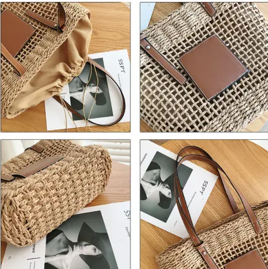 Thumbnail: Coastal-Breeze Natural Grass Shopping Tote