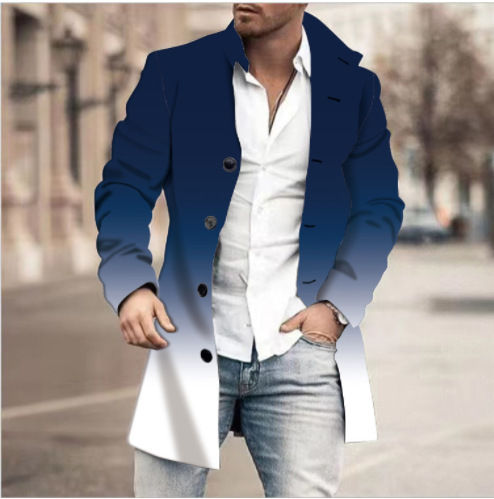 Thumbnail: Plaid Stand Collar Executive Coat