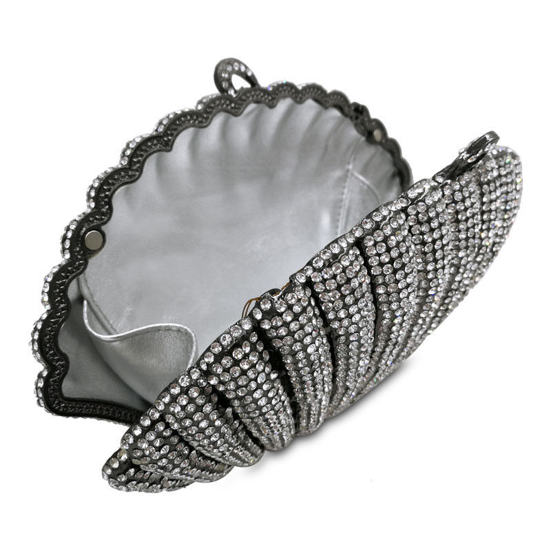 Thumbnail: Radiant Diamond Shell Metallic Clutch