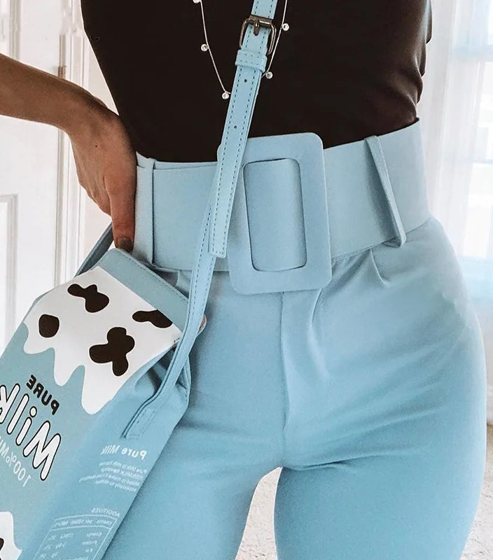 Chic High-Waist Office Pants - Stylish High-Waist Pants for a Professional Office Look, Perfect for a Chic and Trendy Wardrobe