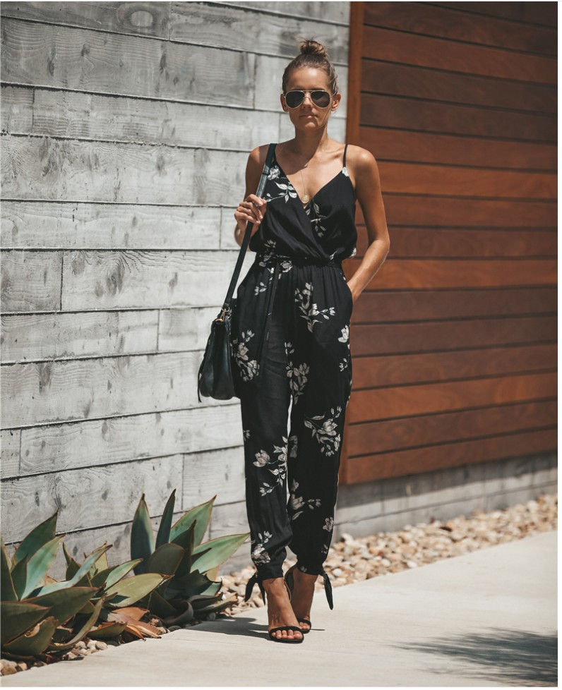 Thumbnail: Sunflower Bloom Spaghetti Strap Jumpsuit