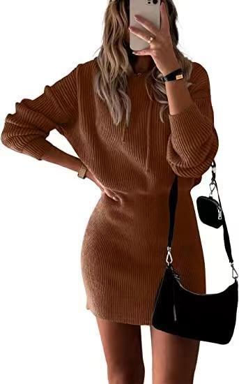 Thumbnail: Knitted Hooded Cotton Dress