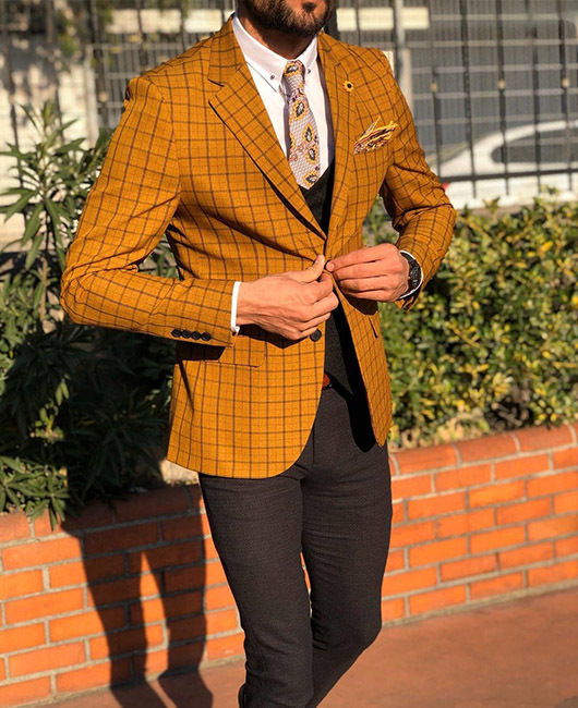 Thumbnail: Imperial Kinetic – Two-Button Plaid Tailored Blazer