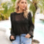 Thumbnail: Knit Drawstring Short Blouse