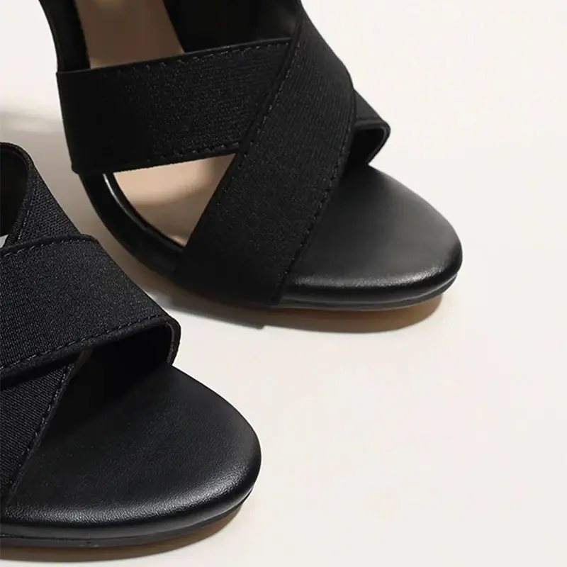 Thumbnail: The Svelte Enigma – Cross-Strap Elastic Heels