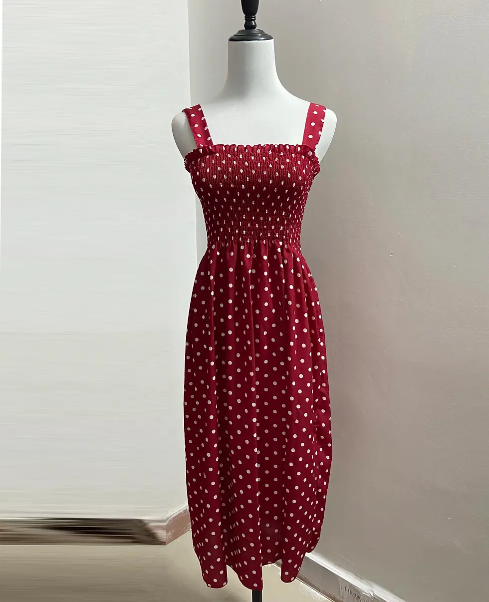Miniatura: Vestido Bolinhas Vintage Elegante